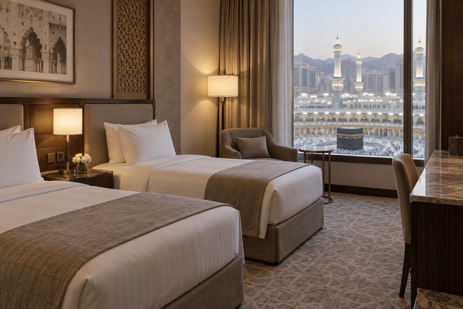 Mekke manzaralı otel odası